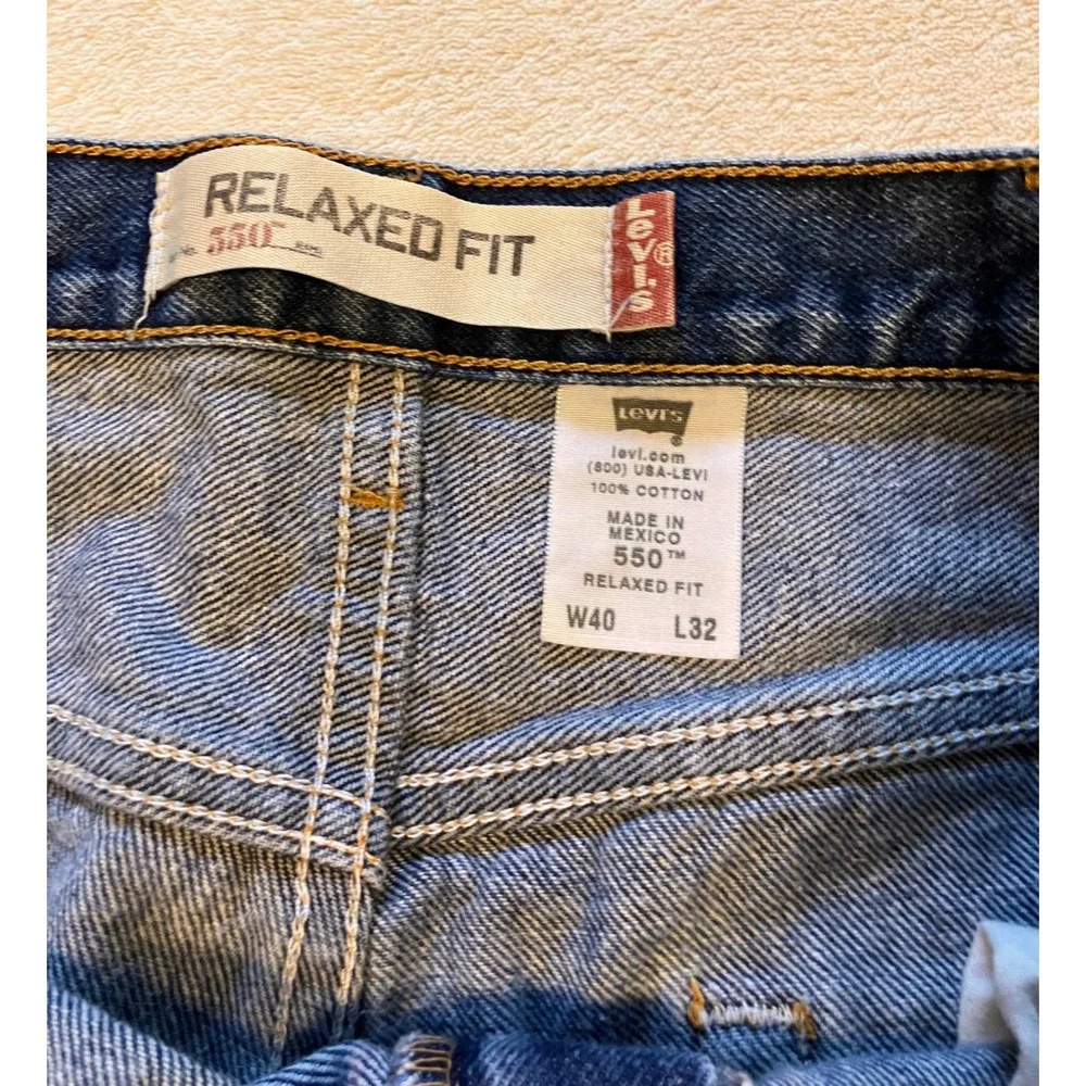 Levi's 550 Relaxed Fit Jeans Mens 40x32 Blue Medium Wash Denim Pants